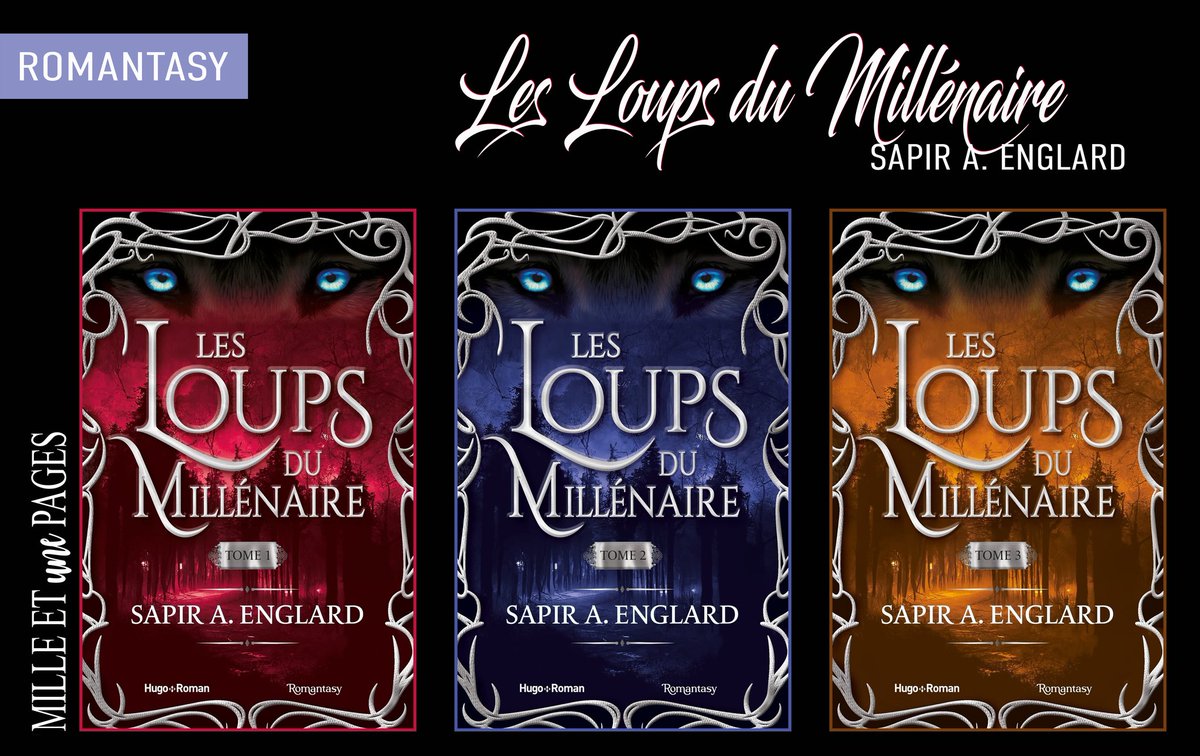 // #SORTIES A VENIR //
Les Loups du millénaire de Sapir A. Englard arrivent chez Hugo New Romance
#1 ➜ amzn.to/43kllcw 12/04
#2 ➜ amzn.to/43hOyog 10/05
#3 ➜ amzn.to/43cr8kh 14/06
#4 ➜ amzn.to/3KHG2HY 05/07
#5 ➜ amzn.to/3KIdsX0 06/09