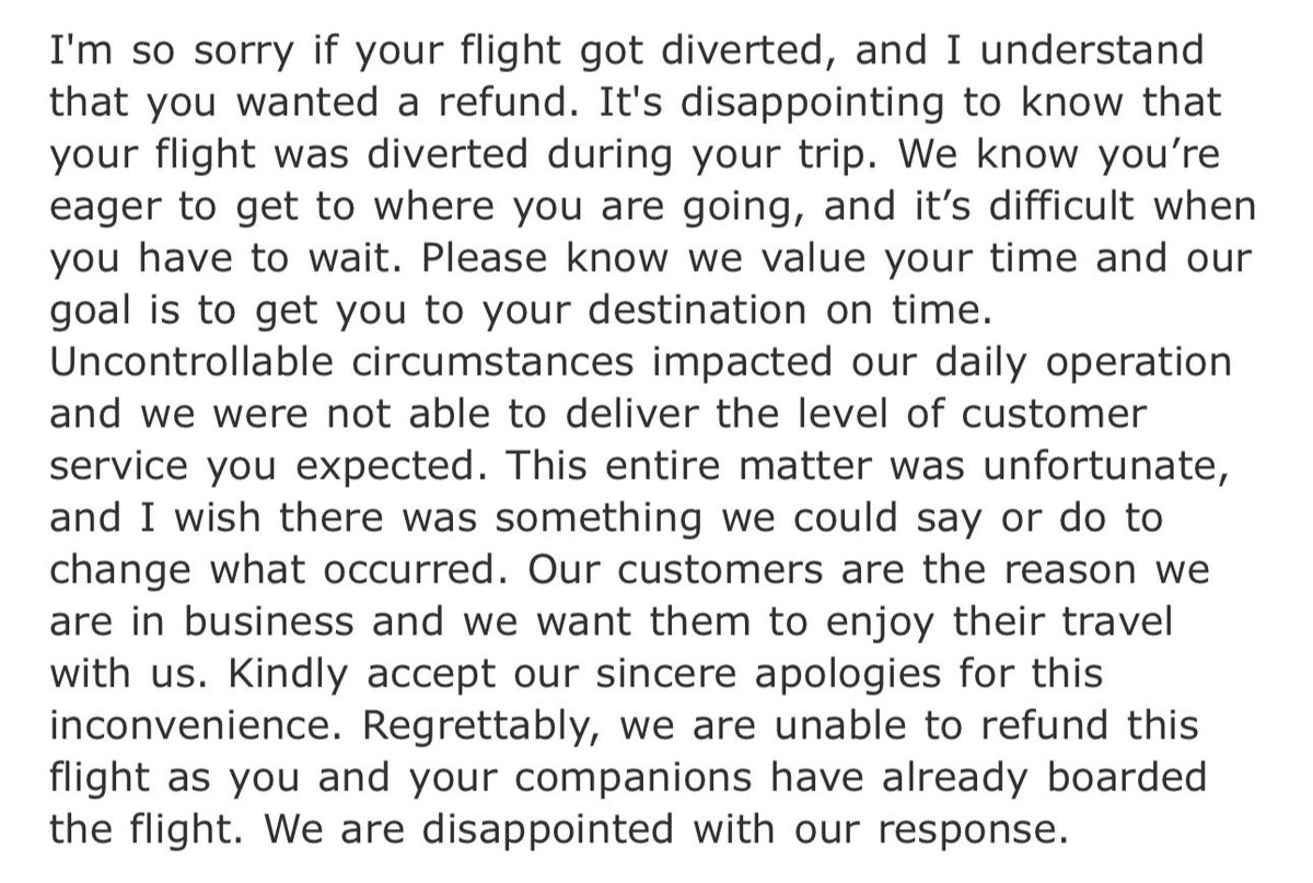 CharMa0524's tweet photo. @Delta shame on you. You are saying we already boarded and you can’t refund me???? I drove home already and when I told you I was driving home you said you would cancel me and issue a credit for the flight I never completed. What is going on??? The flight is still stuck there. https://t.co/0eWLlboc8y