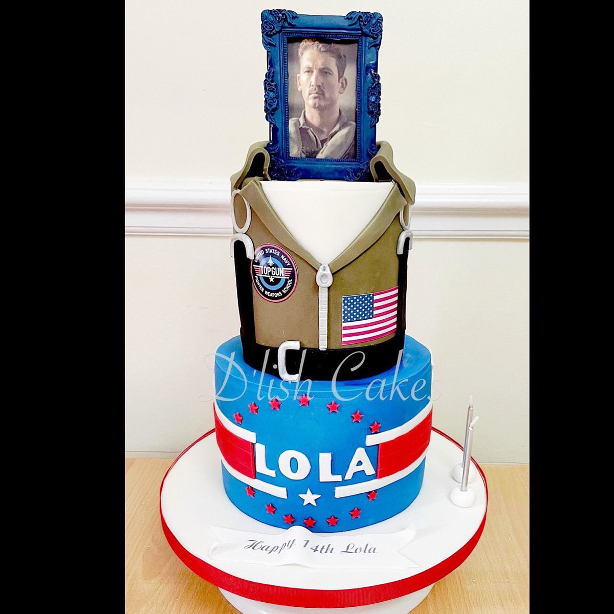 TOP GUN CAKE…with Rooster fondant frame #TopGun #cake  #cakes <a href="/CakeBossBuddy/">Buddy Valastro</a>  <a href="/cakechatter/">CakeChatter.com</a> <a href="/CakeandBakeShow/">The Cake & Bake Show</a> <a href="/TopGunMovie/">Top Gun</a> #London #SURREY