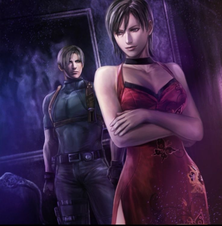 Leon Kennedy and Ada Wong from Resident Evil 4 at @animeexpo