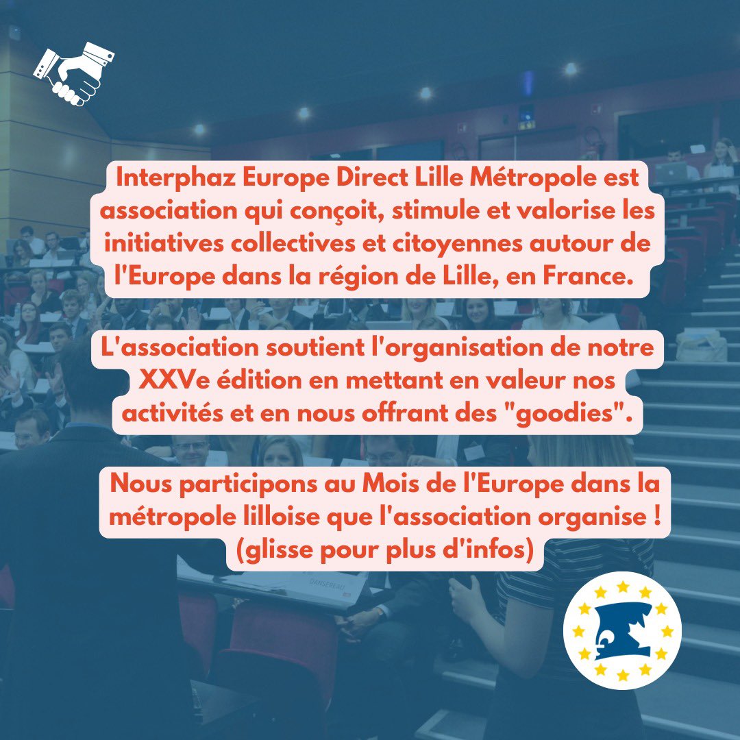 laSPECQUE's tweet photo. [PARTENARIAT INTERPHAZ EUROPE DIRECT LILLE🤝]

Nous vous présentons notre partenaire @CIED_MEL avec qui nous participons à la Fête de l'Europe à Lille 🇪🇺

https://t.co/3b3mPpRnvY👈

Photo : @pjouin4 et équipe d'Interphaz📸

#specque2023 #interphaz #lille https://t.co/A4aKMTKyrr