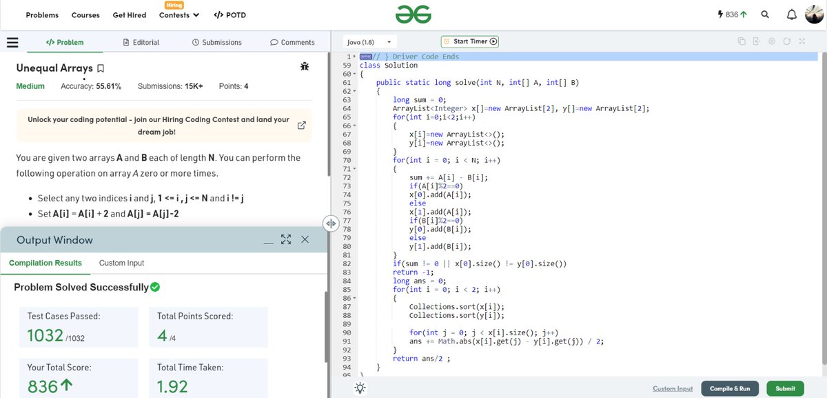 codewithsep's tweet image. Hello Folks,
I have completed #Day12 of #25 Days of Code Program with
@scaler_official
Today's question - Unequal Arrays in geeksforgeeks
Discord Community: discord.gg/scaler
Partner: Shiva Kumar#7768
#scalerdiscord #codewithscaler #scaleracademy #scaler25doc