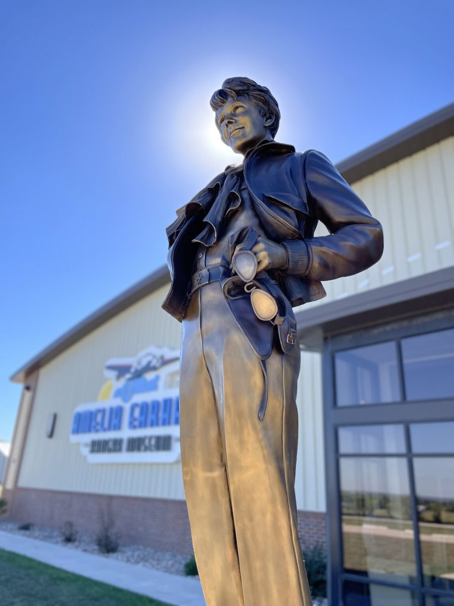 flywithaopa's tweet image. The Amelia Earhart Hangar Museum at the Amelia Earhart Memorial Airport in Atchison, Kansas celebrated their grand opening this weekend. The museum celebrates Earhart's legacy and will serve as a place to inspire all generations.