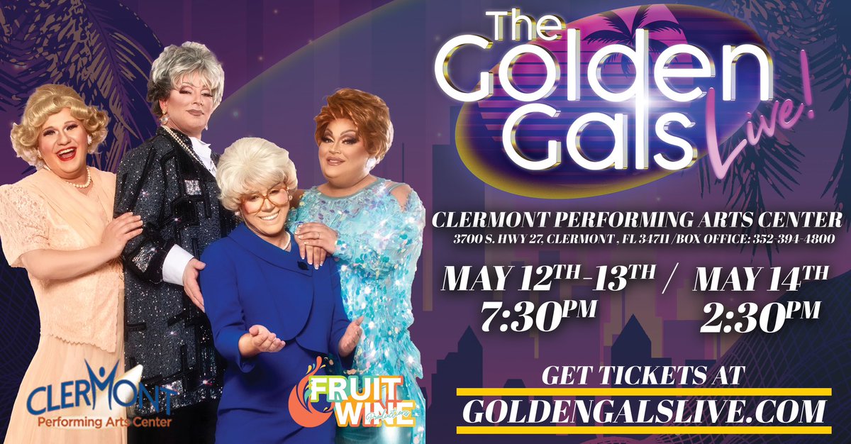 F_WProductions's tweet photo. The Gals are coming home! Get your tickets at https://t.co/TJDsMaFjdR before they are gone! #livetheatre #goldengirls #BreakingNews https://t.co/gqXEVNcVQL