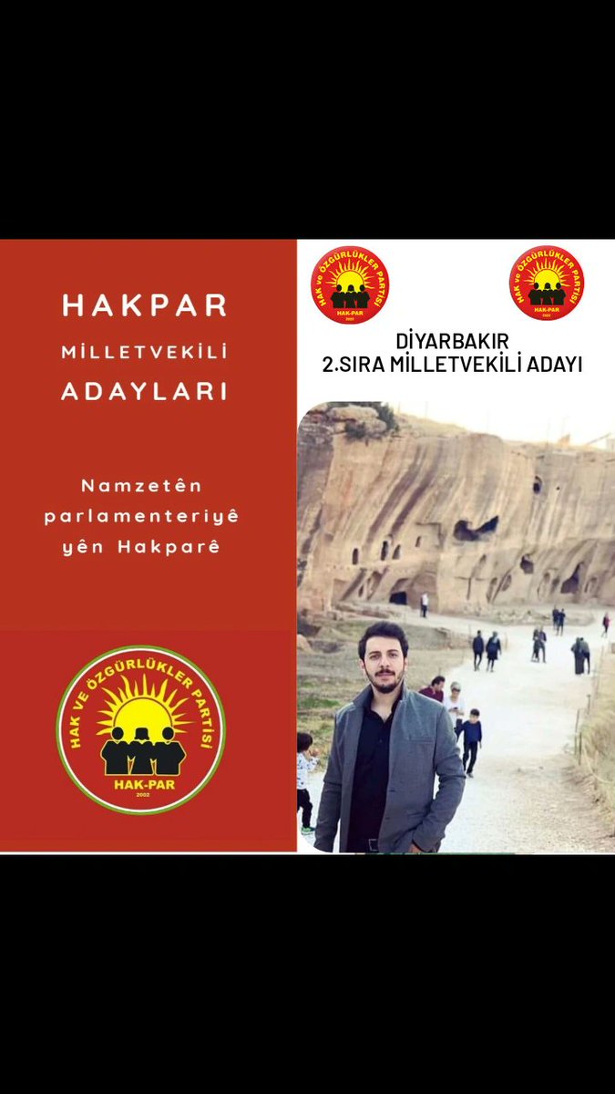 RojdaKurdi62's tweet photo. HAK-PAR DİYARBAKIR 2.SIRA MİLLETVEKİLİ ADAYIMIZ @TemelHeval https://t.co/3yuqpvjB8k