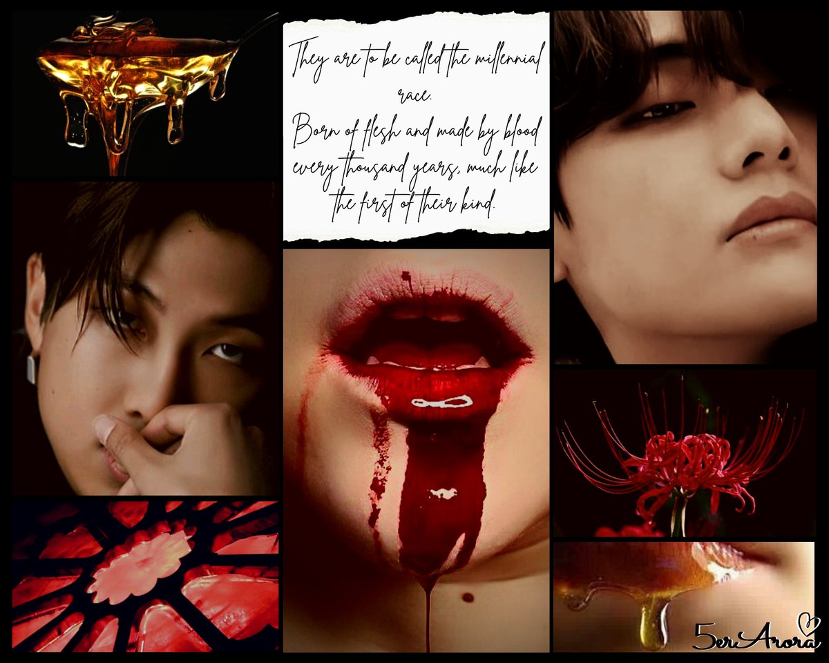 5erArora's tweet photo. 𝐵𝓁𝑜𝑜𝒹 𝒶𝓃𝒹 𝐻𝑜𝓃𝑒𝓎
Explicit *TaeJoon* Ongoing

🩸 'Seemingly Human' Thief  Kim Taehy𝘶ng
🩸 Vampire Kim Namjo𝘰n
🩸 Strangers to Lovers
🩸 Bloodmates
🩸 Eventual MPREG 
🩸 For @btsmpregfest 

❗️Please read the tags and take them seriously❗️
https://t.co/daA2p6BWbs https://t.co/HVE9hwwDDH