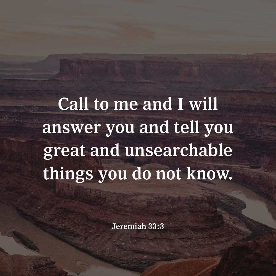 YouVersion's tweet photo. Jeremiah 33:3 https://t.co/HhEYhC9DA5