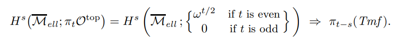 AShmakovMath's tweet photo. @littmath @kittegory The powers of the canonical bundle are hidden in the higher homotopy groups of this sheaf of spectra! Their cohomology shows up in the descent spectral sequence computing the homotopy groups of Tmf, so some part of these homotopy groups sees modular forms. https://t.co/fxDJEsGlVY