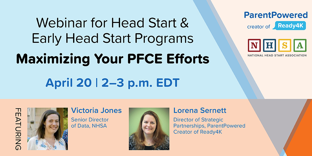 ParentPoweredFE's tweet photo. We're better together! Join us and @NatlHeadStart on 4/20 2 p.m. ET for a FREE #webinar to learn how to use Parent Gauge and Ready4K in combination to maximize #familyengagement levels.📈 Register 👇🏽. #headstart
https://t.co/PAtPqqgWQT https://t.co/eCbzv408uN