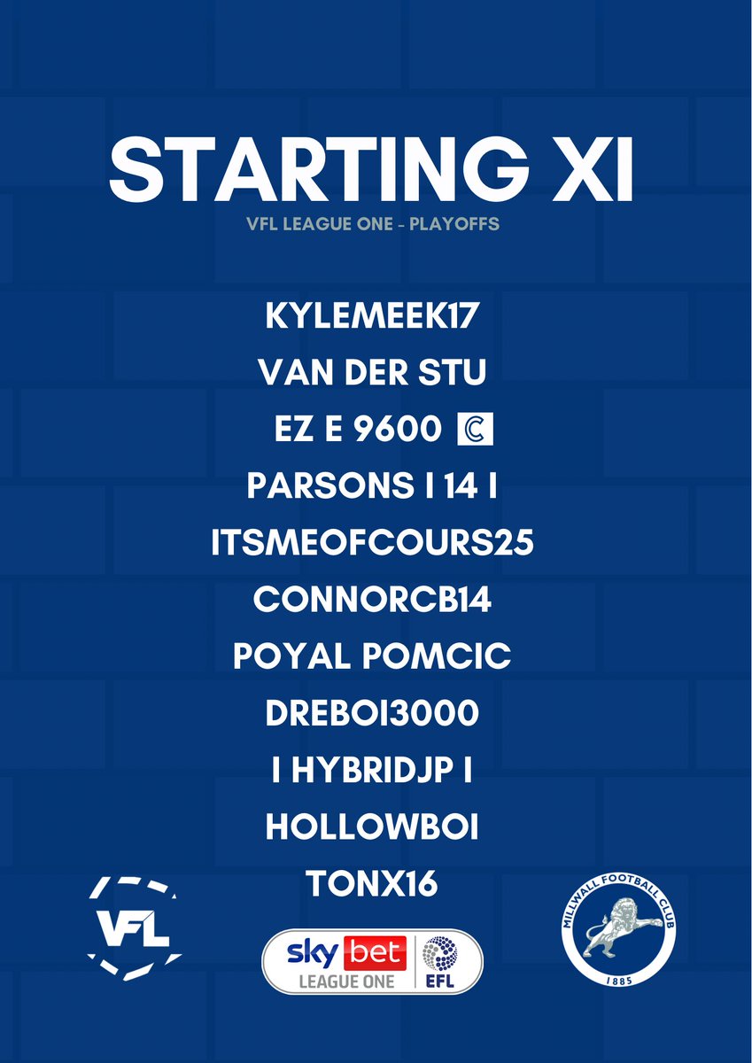 🗓️ 16/04/23
🏆 League One Playoffs
⏰ 20:15
📺 twitch.tv/RoyalDom1992

<a href="/TheVFL_/">VFL</a> | MILLLLLLLLLL 💙