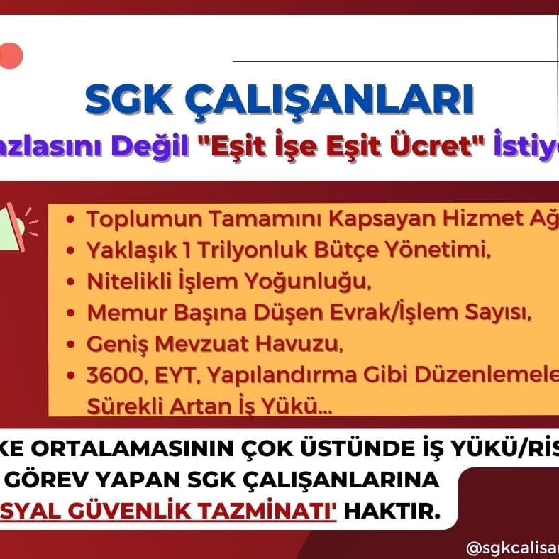 SGK da  çalışan vhki ile Adliye de çalışan vhki arasında yaklaşık 2000 TL maaş farkı var. Bizler Adalet istiyoruz   #SGKtekyürek