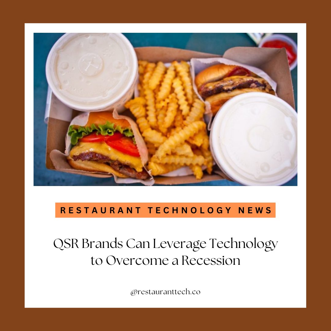 RestauranttechC's tweet photo. With a looming recession, the QSR industry has been brainstorming ways to soften the expected blow to business.

https://t.co/4g2uElg04h https://t.co/mcMExkIgGq