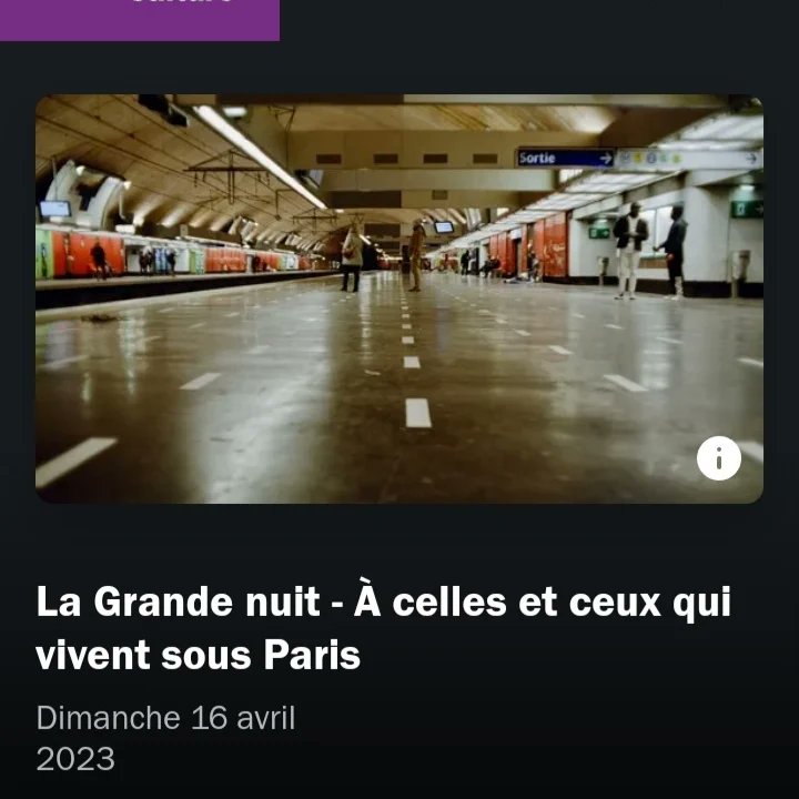 LA GRANDE NUIT 🎧
"A celles et ceux qui vivent sous Paris". Plongée immersive ds le ventre de Paris à la rencontre de son peuple caché, sublime et douloureux. Un ACR 3D de <a href="/SarahLefvre/">Sarah Lefèvre</a> et Adrien Chevrier réalisé par Céline Ters pr L' Experience <a href="/franceculture/">France Culture</a> ce soir 22h