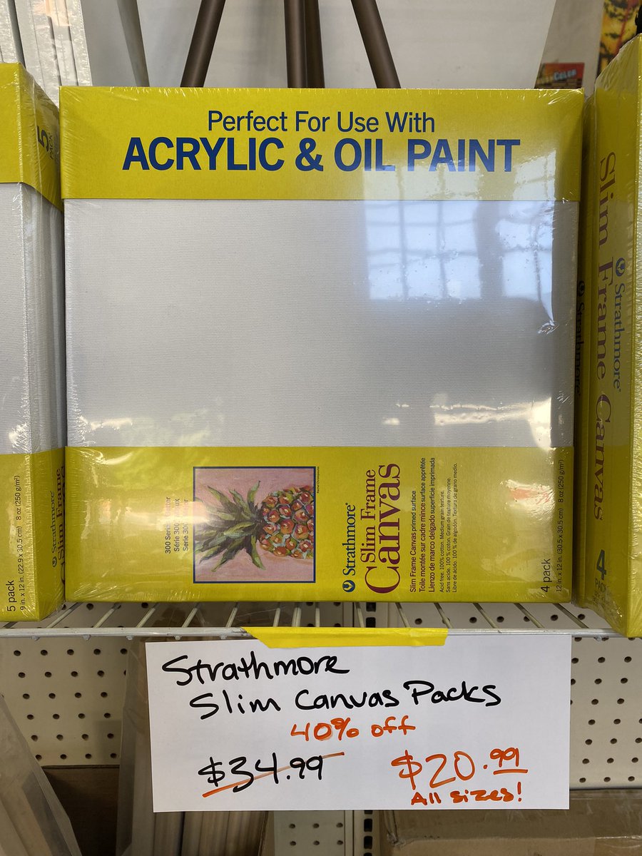 RawMaterials's tweet photo. Made from 100% cotton triple primed canvas, the traditional wooden frame construction is supplemented by a panel that supports the canvas and offers maximum strength and durability. 🔥 for heavy applications of acrylic, oil, mixed media, collage, impasto, and paint pouring. https://t.co/Cun79ZdOny
