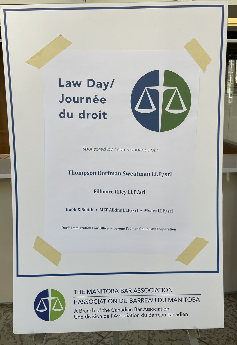 MBBarAssn's tweet image. Thank you to all of the #LawDaywpg sponsors