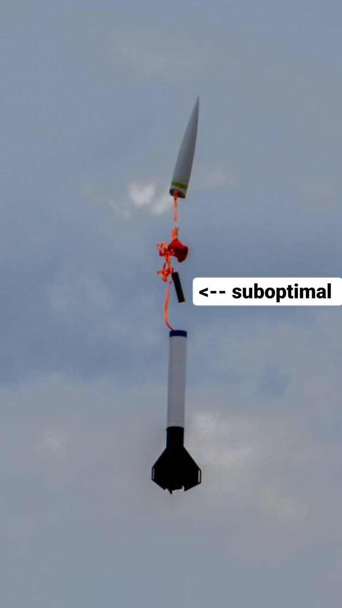 Space_RT_2399's tweet photo. L1 attempt ended in motor CATO.

Rocket came down under chutes and lives to fly another day https://t.co/WtGhjEo4o8