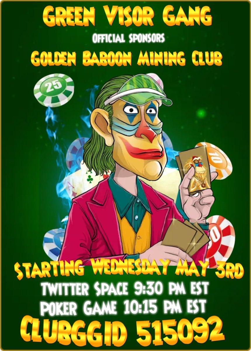 Green Visor Gang on Twitter "Congratulations Green visor gang. We have