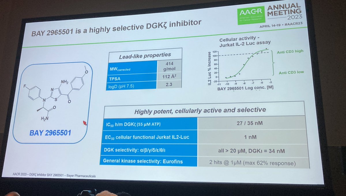 Great New Drugs on the Horizon session @AACR #aacr23 with ADC, CAR-T, Protac and SMOL for IO !!! @abbvie @CRISPRTX @ArvinasInc @Bayer @DKFZ