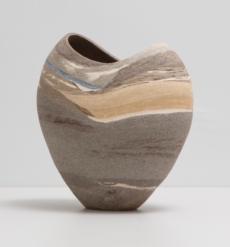 Handbuilt sculptural ceramics. Judith Glover often incorporates different strata into her work for a painterly quality, and to give different tones and textures.

Judith will be showing at venue 41 during our open weekends in April