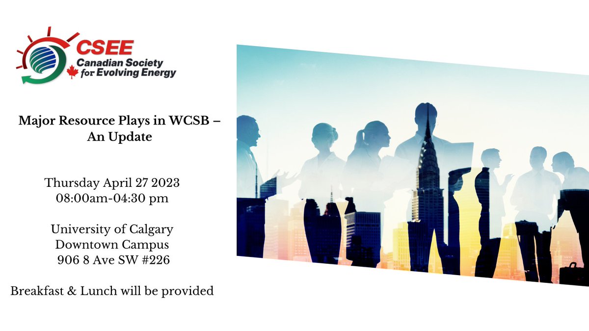 CSEEyyc's tweet image. Join us on April 27 for Major Resource Plays in WCSB – An Update. 

For more information and to register click here: 

cseenergy.ca/events/events-…