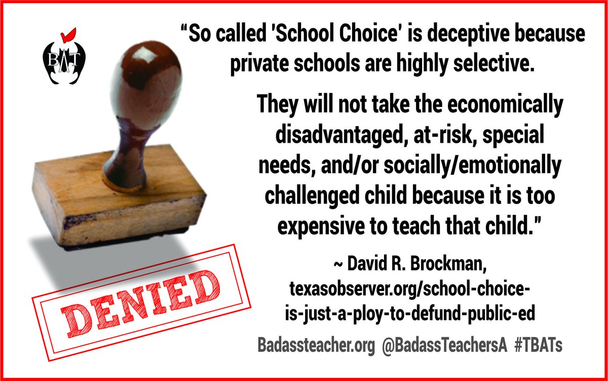 Louisiana (@louisianabats) on Twitter photo So unfair that Voucher/Charter schools get the same $$$ per child but choose the cheapest kids to educate. They don't use the extra $$$ on kids. They pocket the difference. #TBATs <a href="/iowabats/">Iowa BATs</a> <a href="/IndianaBATs/">INBATs</a> <a href="/IllinoisBATs/">IllinoisBATs</a> <a href="/MNBATs1/">MN Badass Teachers</a> <a href="/Wisconsin_BATs/">Wisconsin BATs</a> <a href="/ArkansasBATsA/">ArkansasBATs</a> <a href="/MissouriBATs/">Missouri BATs</a> So unfair that Voucher/Charter schools get the same $$$ per child but choose the cheapest kids to educate. They don't use the extra $$$ on kids. They pocket the difference. #TBATs <a href="/iowabats/">Iowa BATs</a> <a href="/IndianaBATs/">INBATs</a> <a href="/IllinoisBATs/">IllinoisBATs</a> <a href="/MNBATs1/">MN Badass Teachers</a> <a href="/Wisconsin_BATs/">Wisconsin BATs</a> <a href="/ArkansasBATsA/">ArkansasBATs</a> <a href="/MissouriBATs/">Missouri BATs</a>