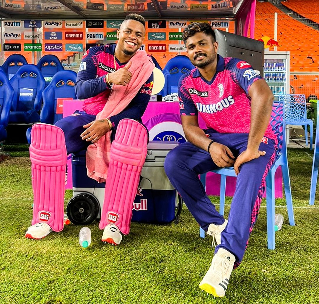 Our impact player @IamSanjuSamson  & @SHetmyer 🔥

#Sanjusamson #Shimronhetmyer #RRvsGT #IPL2023 #CricketTwitter