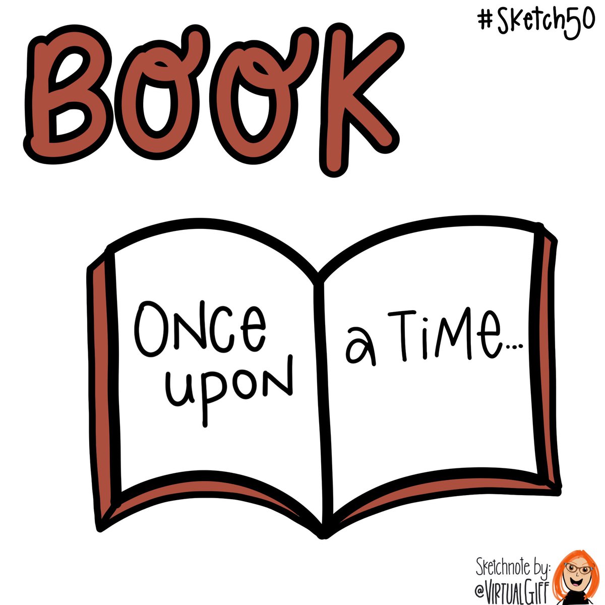 VirtualGiff's tweet image. #sketch50 Day 15. Book 📖 
#TodayISketchnotED