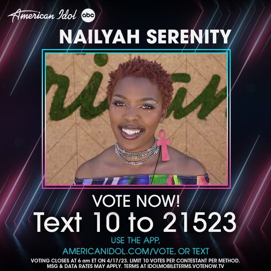￼ ways to vote:⁣ ⁣⁣⁣⁣⁣⁣⁣⁣⁣ 
￼Go to americanidol.com/vote⁣⁣⁣⁣⁣⁣⁣⁣⁣⁣⁣ 
￼In the American Idol App ⁣⁣⁣⁣⁣⁣⁣⁣⁣⁣⁣ 
￼Text (your number) to 21523⁣⁣⁣⁣⁣⁣⁣⁣⁣ ⁣⁣⁣⁣⁣⁣⁣
Remember you can vote up to 10 times on EACH voting method, so that's 30