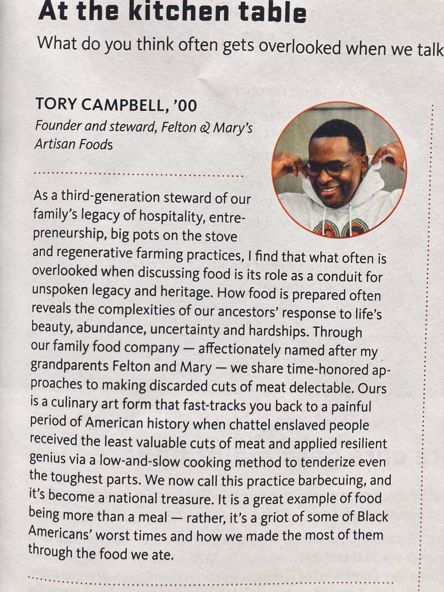 Thanks <a href="/OregonState/">Oregon State University</a> &amp; @oregonstatealumni  for the opportunity to share some thoughts on the important role food plays as a storyteller for legacy &amp; heritage. 

Our food and how we prepare as a Black owned food company is a living griot of a shared history as Americans. #GoBeavs