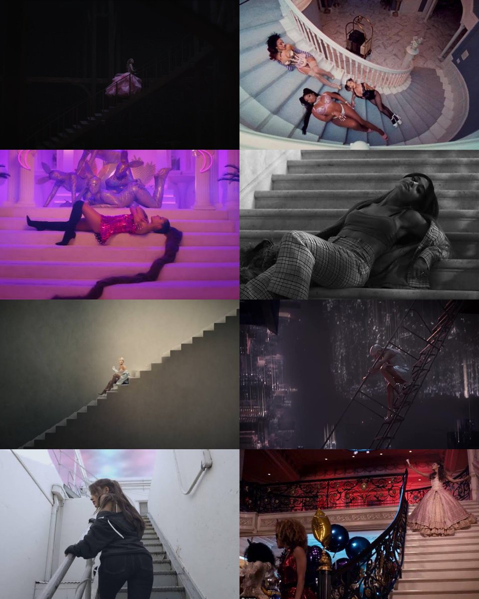 FUCKPOSITIONS's tweet photo. ariana grande really built her career around stairs and she just keeps climbing https://t.co/mkZUiAijCi