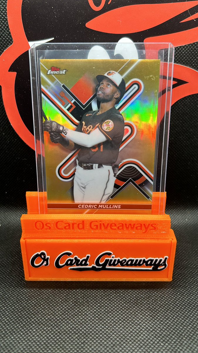 OsCardGiveAways's tweet photo. ORIOLES WIN!!! Like, Retweet and be a follower!! I’ll select one follower to win this Cardic Mullins 34/50 tomorrow around 2pm EST #Birdland https://t.co/WPY5UCwgJM