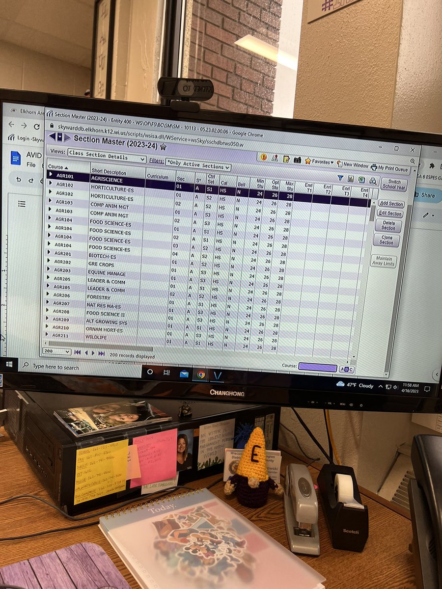 Rainy/Snowy Sundays are meant for building the Master Schedule! #masterschedule #gettingafterit #1herd #donottouchtheboard 💜💛