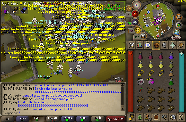 rs_zenith's tweet photo. THEY ONLY LASTED 3 FIGHTS..   

BLOWPIPE BEING THE ONLY CLAN THAT CAME NEAR THE 65 ZENITH MEMBERS WHO SHOWED UP TODAY WERE PUT IN THE SPOTLIGHT..  

THEY WERE COMPLETELY WIPED OFF THE MAP OVER AND OVER AND OVER AGAIN... RESULTING IN THEM SPENDING 45 MINUTES OF THEIR TRIP AT EDGE. https://t.co/FKhehuRBwx