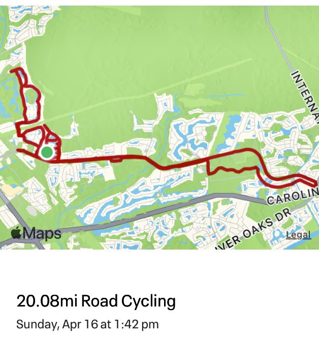 MartyCader's tweet photo. Carolina cul-de-sac cruising. Morning rain gave way to afternoon sunshine!🌞 #BiketoLive #LivetoBike https://t.co/Z4ab9Gg9yl