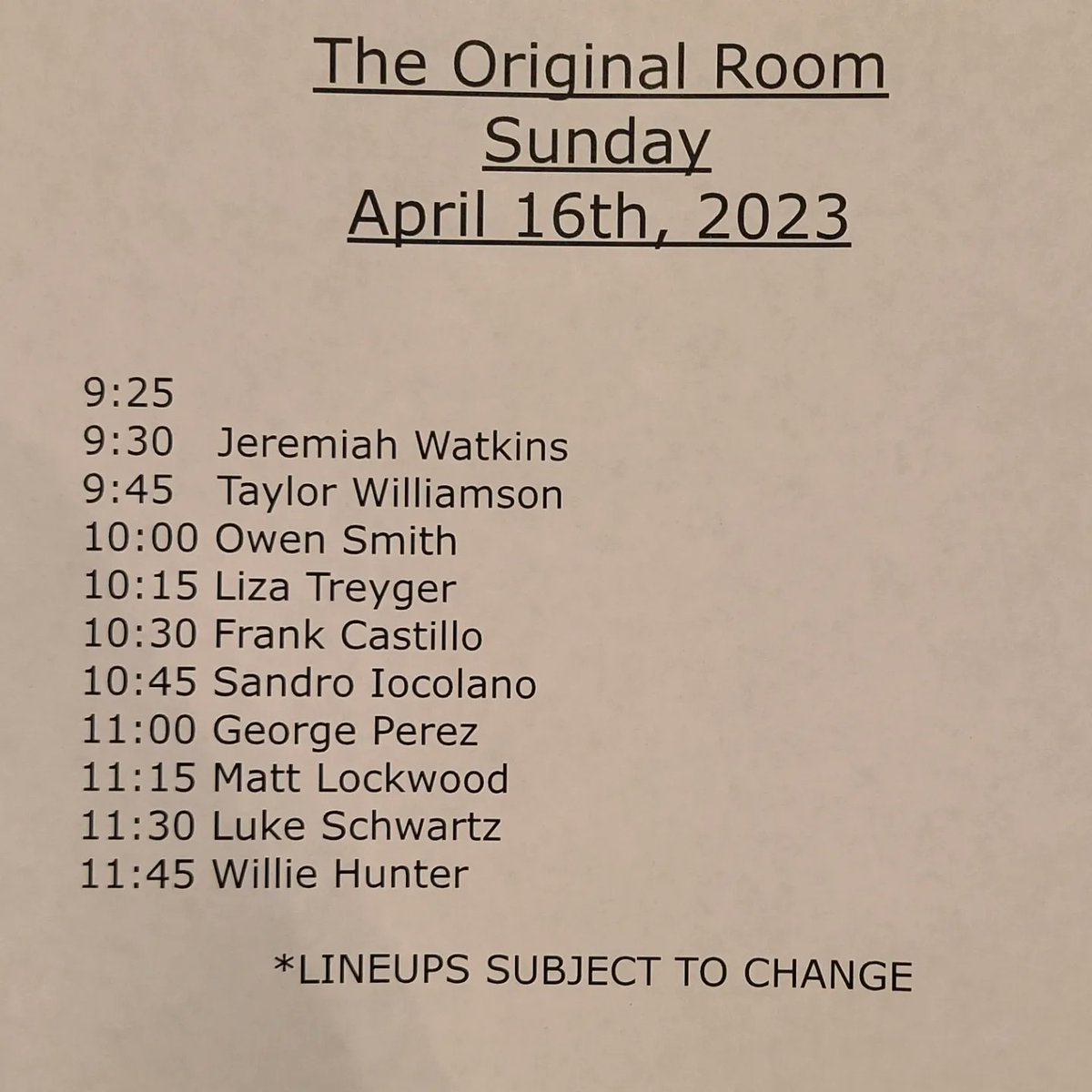 The Comedy Store on Twitter "Set times tonight in the Original Room! 7pm