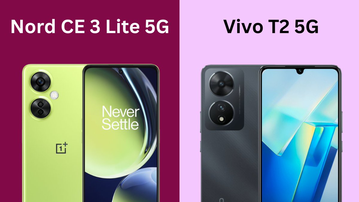 '5G enthusiasts, it's time to decide! Which is better: the Vivo T2 5G or the OnePlus Nord CE 3 Lite 5G? Check out our latest YouTube video (link in bio) to find out! 
youtu.be/Pt7uf1XunOA

#VivoT2vsOnePlusNordCE3Lite #vivot2x #vivot2series #OnePlusNordCE3Lite #nordce3lite
