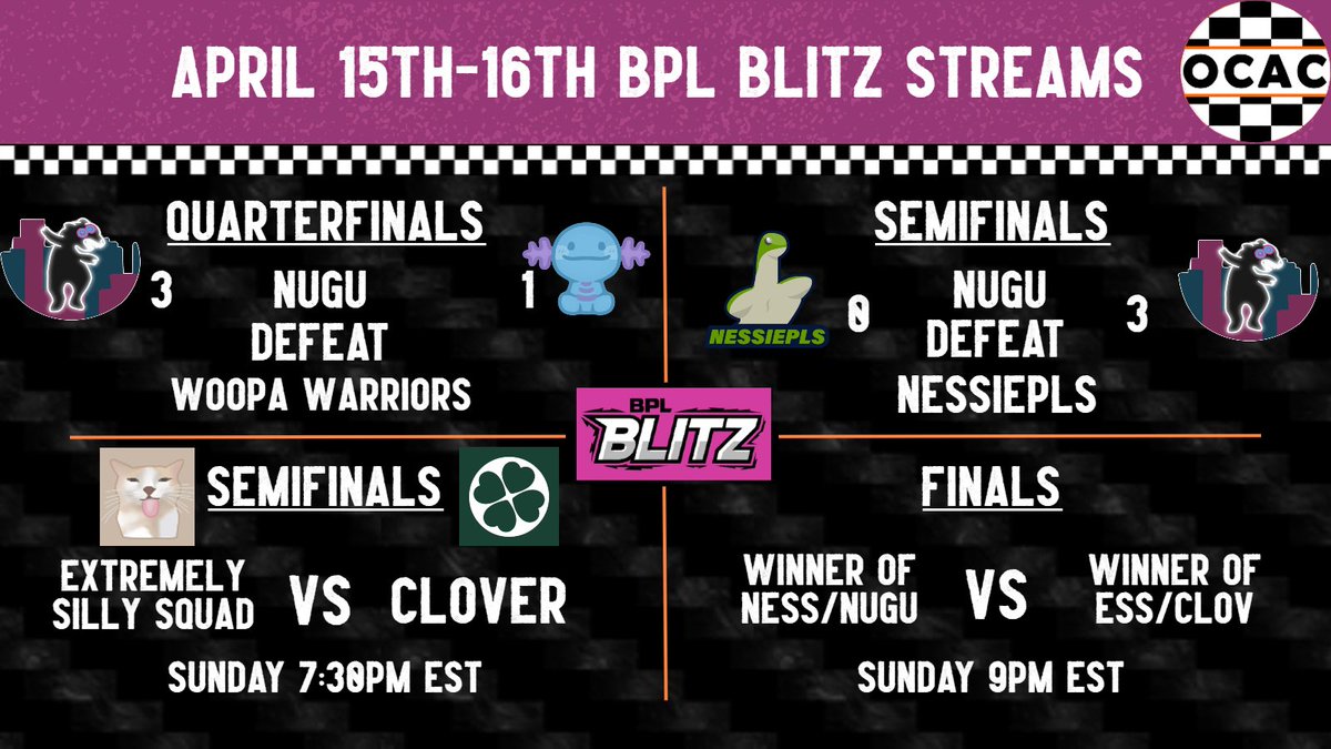 #1 Seed NessiePls goes down, sending Nugu into Finals! Extremely Silly Squad vs Clover NOW on twitch.tv/badpachimarile…
