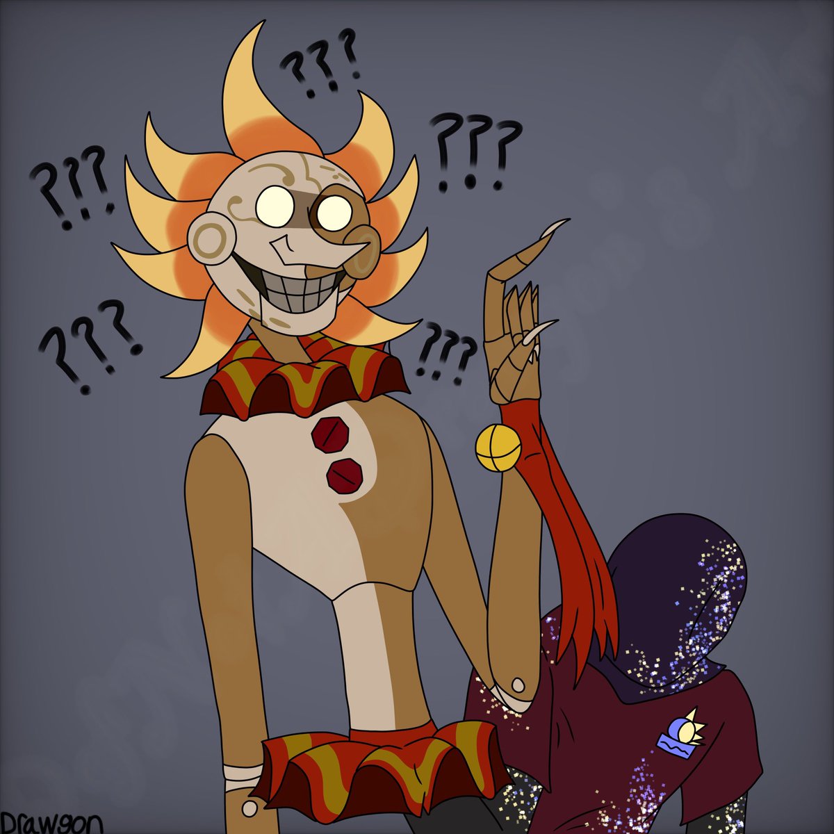 ADrawgon's tweet photo. Glitchtrap design and a confused Hello Puppets AU Sun
.
.
#fnaf #fnaffanart #glitchtrap #sundrop #fnafau https://t.co/n4AajHe146