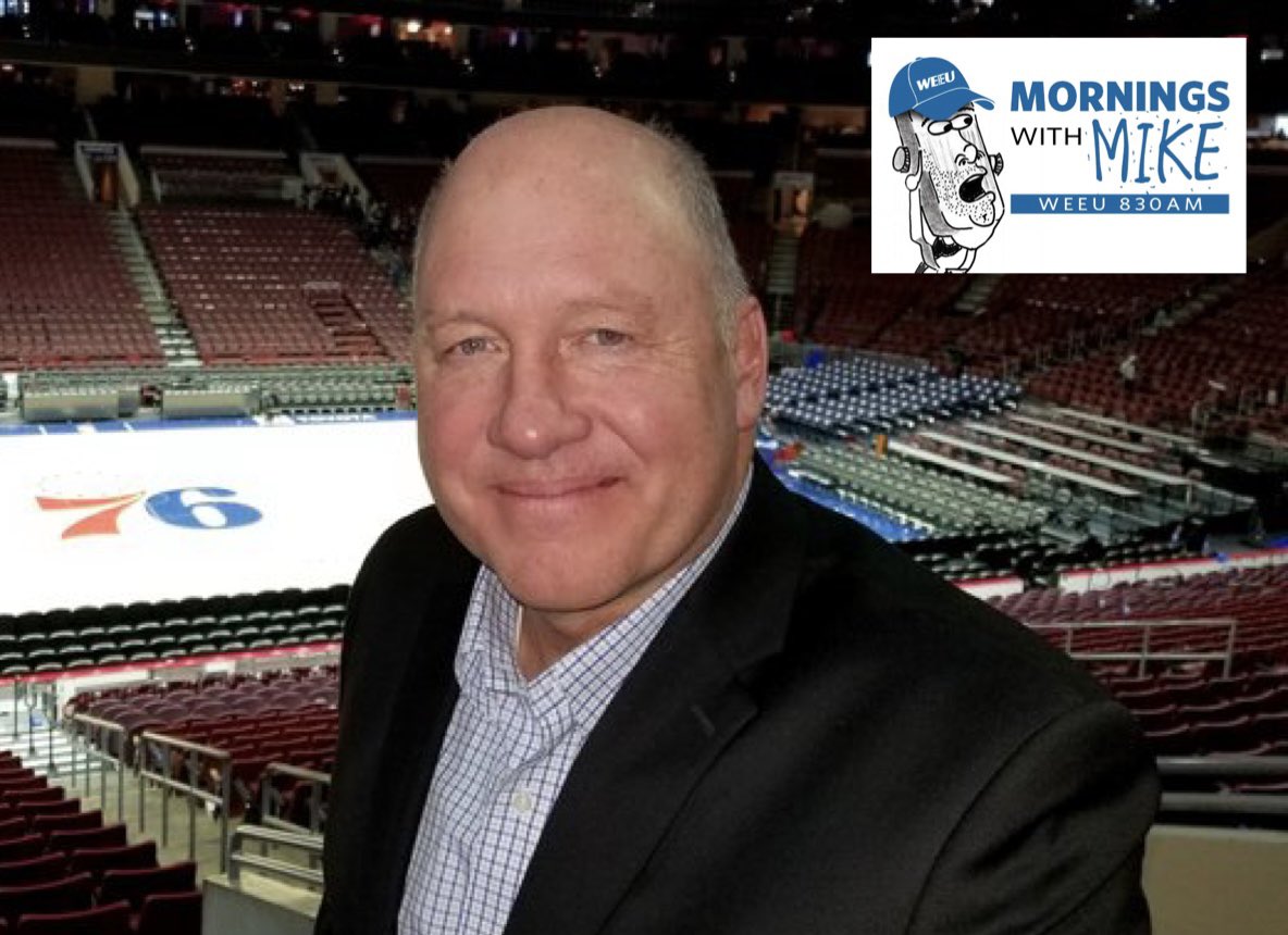 MikeKellerRadio's tweet photo. The radio voice of the Philadelphia 76ers, Tom McGinnis will joins us on @MwMWEEU tomorrow at 8:05am to discuss the Sixers game one win over the Nets on Saturday and Monday night’s game two. #ForTheLoveofPhilly https://t.co/x5JKzl4VHR