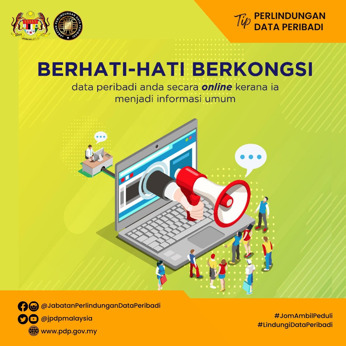 jpdpmalaysia's tweet photo. Maklumat peribadi anda menjadi perhatian umum !
Sentiasa berhati-hati ketika berkongsi maklumat peribadi anda secara online.
#JomAmbilPeduli
#LindungiDataPeribadi
#Akta709
#MalaysiaMADANI https://t.co/UIJ8imIepB