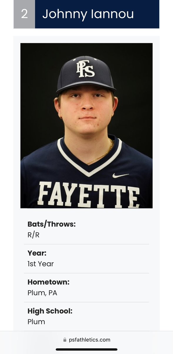 BaseballPsuf's tweet photo. Fayette splits the weekend with GA to move to 9-7 in PSUAC Play and 14-20 overall.
Wins on the mound from AJ Segarra and Jorge Palmas. Segarra added 3 hits in his W.
Homeruns from Johnny Ioannou and Cade Warrick and 5 hits on the series from Dylan Bohna. https://t.co/47p8LG1hwL