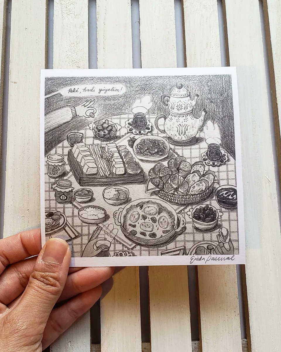 ModEnchantment's tweet image. I illustrated a Turkish Breakfast spread for this Turkiye Earthquake Relief charity print. 🇹🇷 Proceeds will be donated to Turkish Philanthropy Funds. They&apos;re already available at Mori Hawaii and BāS Bookshop, but will be added to my Etsy soon.
#Turkey