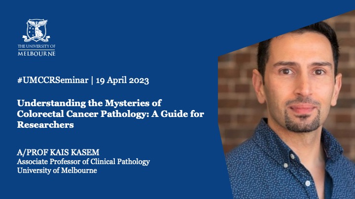 Collaborative Centre for Genomic Cancer Medicine (@gencancercentre) on Twitter photo Join our #UMCCRSeminar this Wed 19 April as A/Prof Kais Kasem <a href="/PathAcademy10/">PathAcademy</a> presents: Understanding the Mysteries of #ColorectalCancer Pathology: A Guide for Researchers mdhs.unimelb.edu.au/centre-for-can… Join our #UMCCRSeminar this Wed 19 April as A/Prof Kais Kasem <a href="/PathAcademy10/">PathAcademy</a> presents: Understanding the Mysteries of #ColorectalCancer Pathology: A Guide for Researchers mdhs.unimelb.edu.au/centre-for-can…