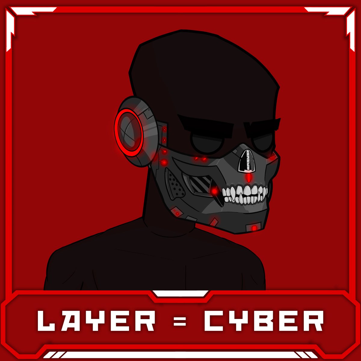 🤖Weeeelcooome!!!🤖
#SneakPeek 
Layer: Cyber
This mask not only looks stylish but also serves as good breath.👹

#NFT #NFTs #NFTCommunity #NFTCollection #CyberLife #Ethereum #nftart #NFTGiveaways