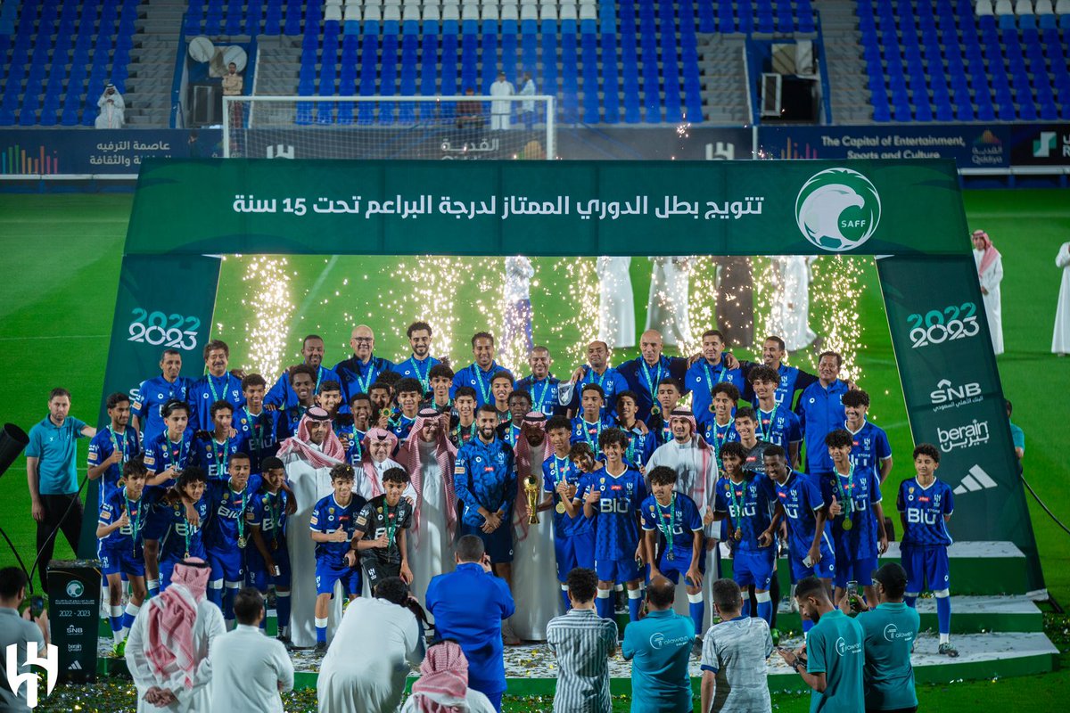 bassam_aljaber's tweet photo. الحمدلله على اكتمال الفرح والتتويج هذا اليوم ببطولة الدوري السعودي تحت ١٥ ..شكراً ابنائي اللاعبين وشكراً للجهاز الفني والاداري والطبي على مجهود موسم كامل توج بهذا الفرح .. تعلمت الكثير فيه 🤍💙 https://t.co/fP7EeGPv3S
