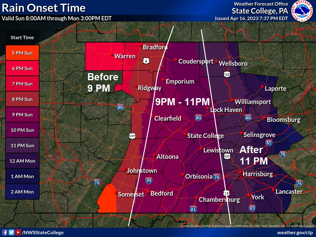 NWS State College on Twitter "An area of rain showers along with