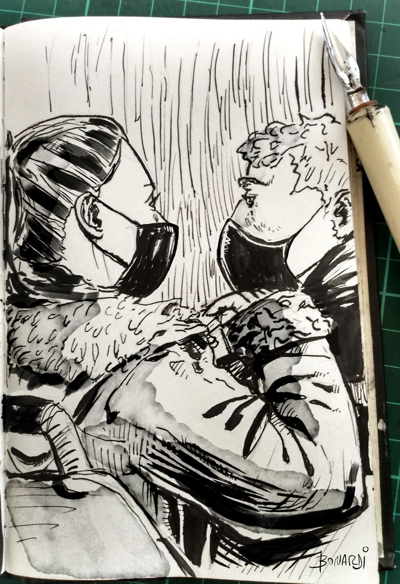 carlosxforce's tweet photo. Conversation - #Sketch Nº122
#monday #people #couplelove #sketches #tintas #inks #pen #brush #inksketch #sketchbook #quicksketches #inkdrawing #blackandwhite #drawing #dibujos #dailysketch #sketchbookdrawing #figuredrawing #urbansketchers #urbansketching #urbansketch #inkwashes https://t.co/h1ILLXc9ow