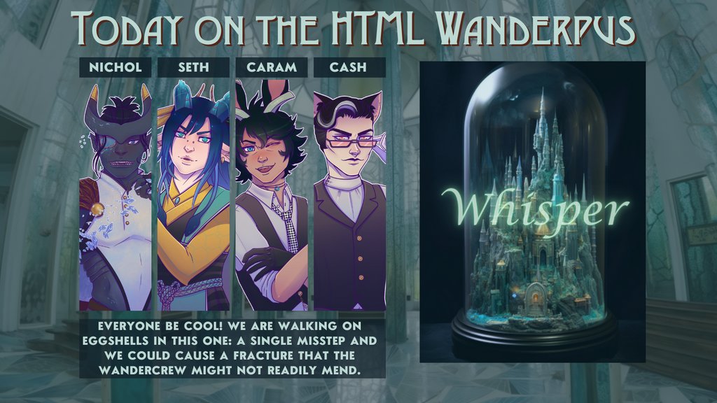 LockstitchRPG's tweet photo. Tonight on the #HTMLWanderpus TTRPG:
We're confident the absolute best possible team has been assembled to ensure a seamless diplomatic mission to Hymnal to meet potential new friends! This mission is definitely in capable hands!
#tabletop #actualplay #ttrpg https://t.co/kE9YSGNNwR
