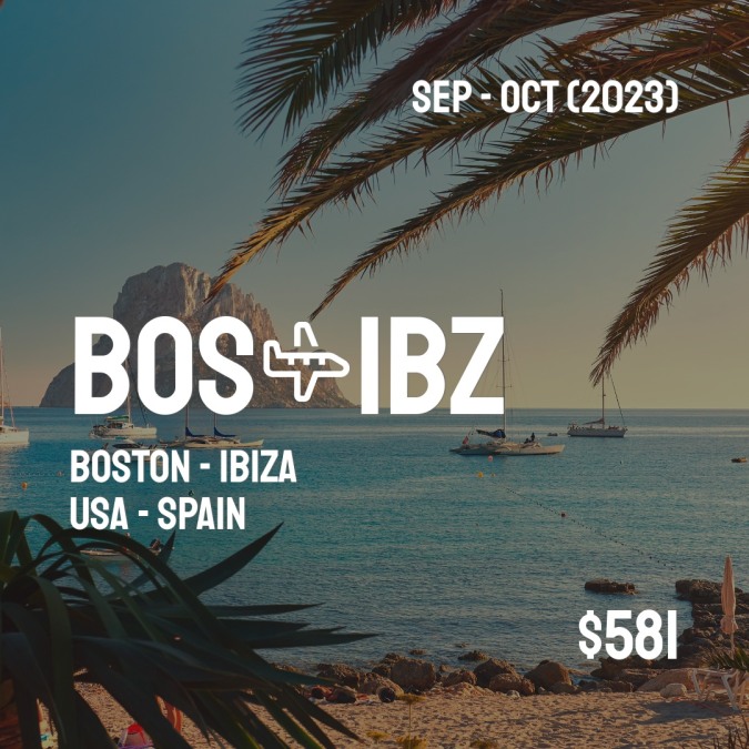 BOSCheapDeals's tweet photo. โ๏ธ Boston (BOS) to Ibiza (IBZ) for only $581 (USD) roundtrip ๐ธ
41 live dates on Adventure Machine. - get the app on iOS or Android #boston #bostonterrier #bostonceltics #bostonfoodies #bostonterriers #bostonblogger https://t.co/eJIed9WTkh