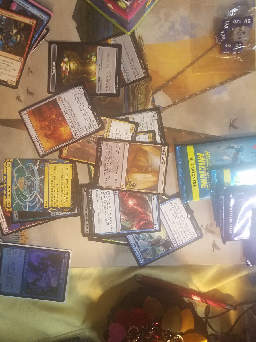 Going through <a href="/GlitterLeader/">✨Brighantia Libbyana✨ mom of Princess Meatball✨</a> 's draft chaff and apparently she opened Cabal Coffers and Mana Drain and didn't even blink at them , not legacy playable so much be junk I guess 🤷‍♂️